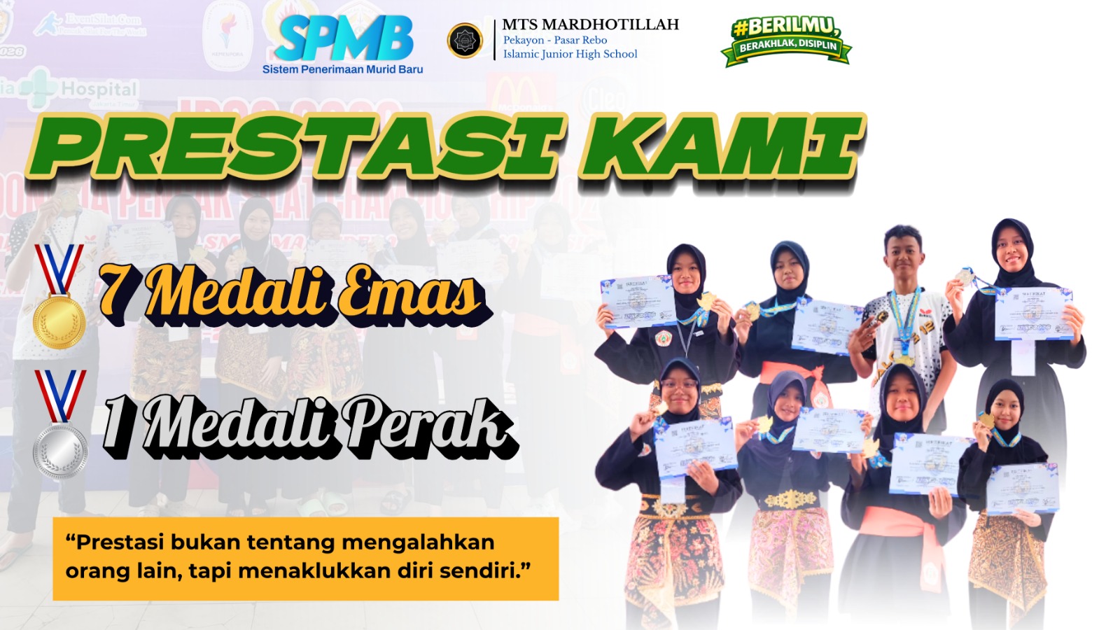 7 Medali Emas dan 1 Medali Perak Silat