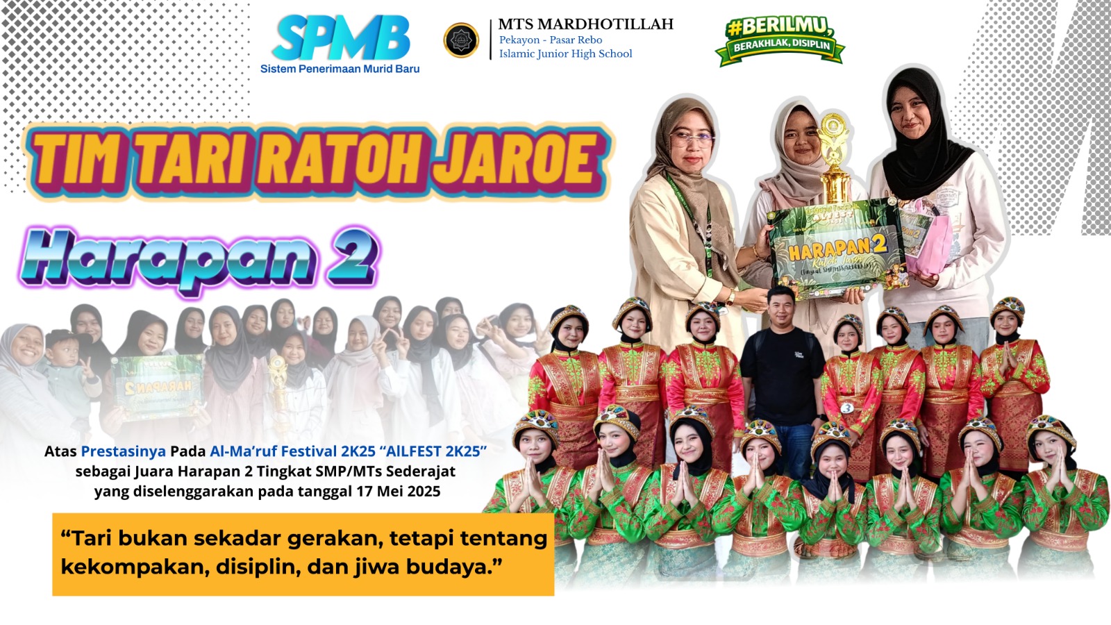 Juara harapan 2 Lomba Tari Tradisional